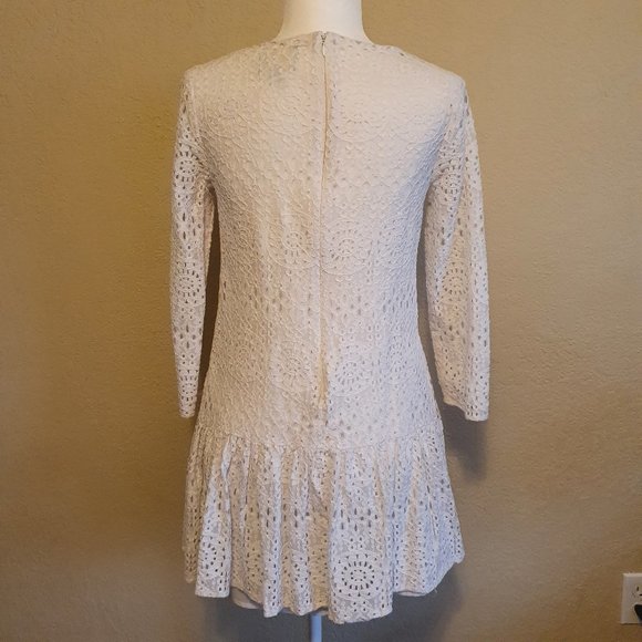 CECE White Eyelet Drop Waist Dress - Picture 5 of 7